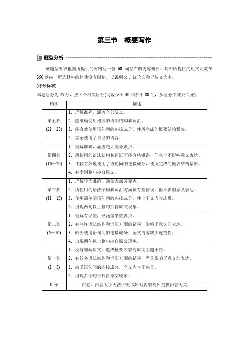 2020版新高考英语二轮复习 浙京津鲁琼版(课件+讲义)写作 专题五 第三节