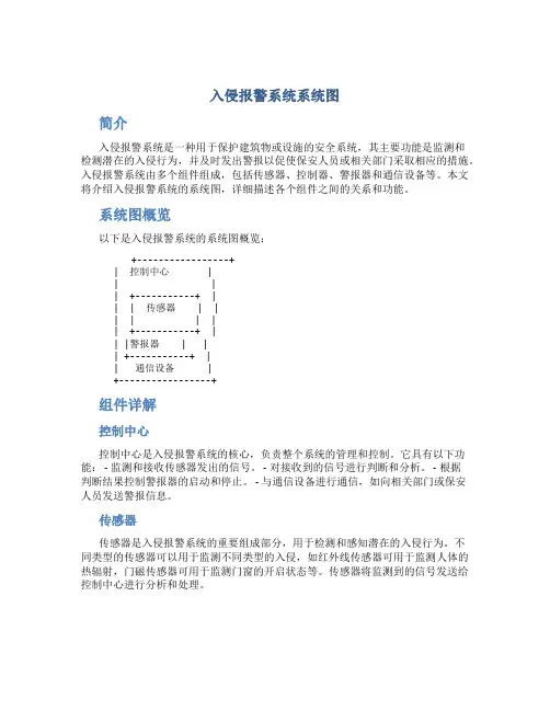 入侵报警系统系统图