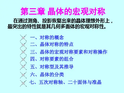 结晶学及矿物学 晶体的宏观对称