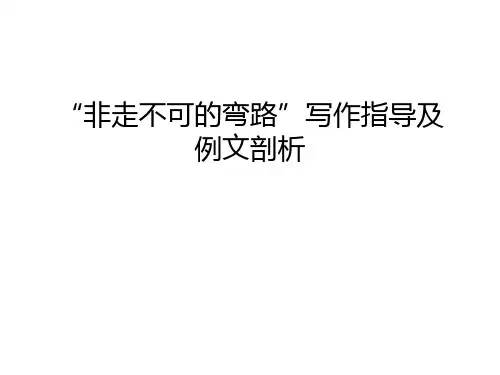 “非走不可的弯路”写作指导及例文剖析教学内容