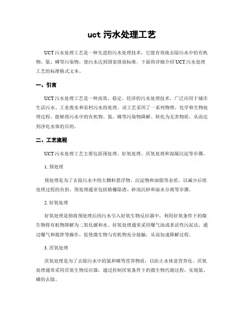 uct污水处理工艺