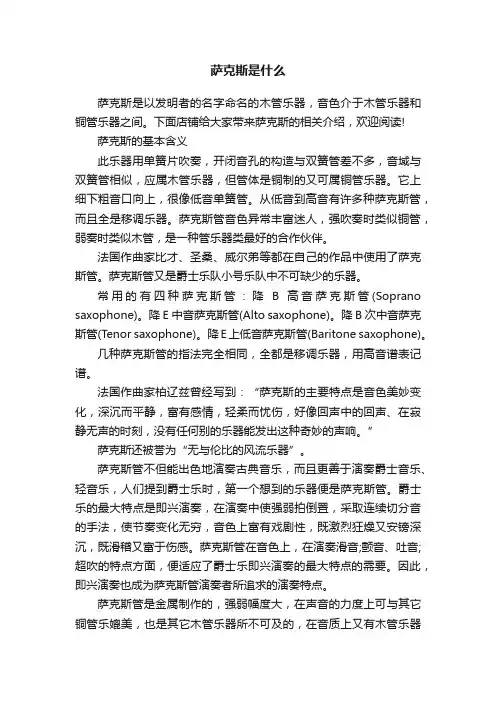 萨克斯是什么