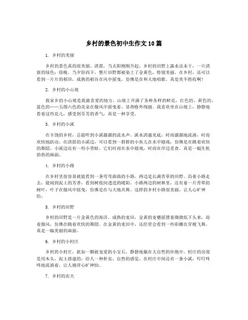 乡村的景色初中生作文10篇