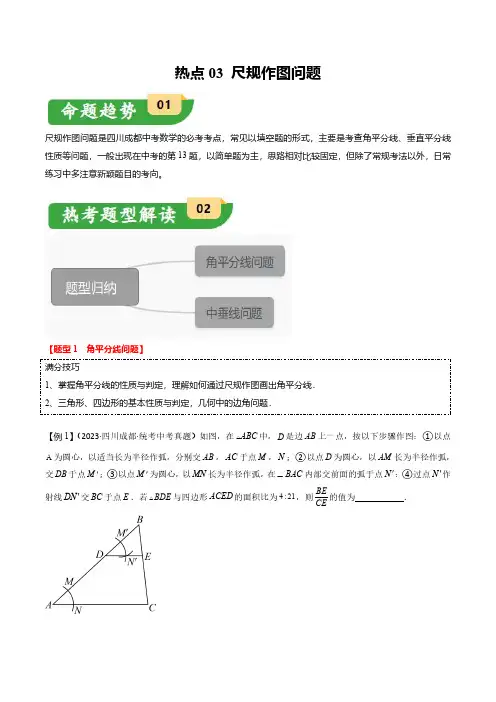 中考数学-热点03 尺规作图问题(四川成都专用)(解析版)