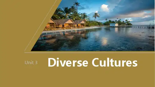 2024届高考一轮复习英语课件(人教版)必修第三册：Diverse Cultures