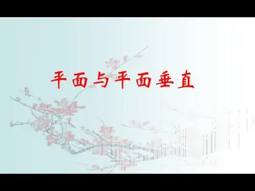 《平面与平面垂直》17张ppt