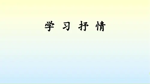 《写作 学习抒情》PPT优秀课件