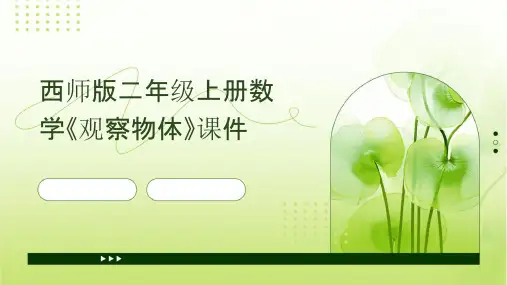 西师版二年级上册数学《观察物体》课件