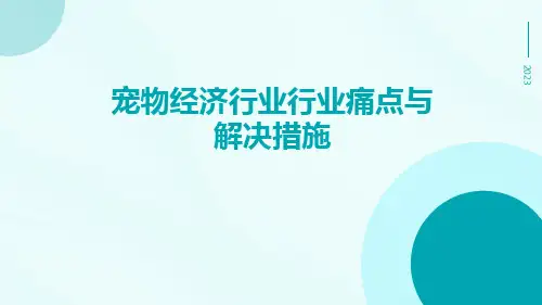 宠物经济行业行业痛点与解决措施ppt