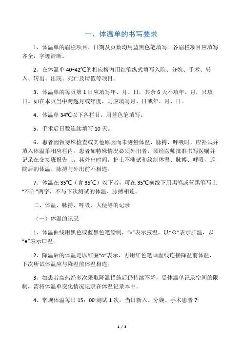 体温单绘制