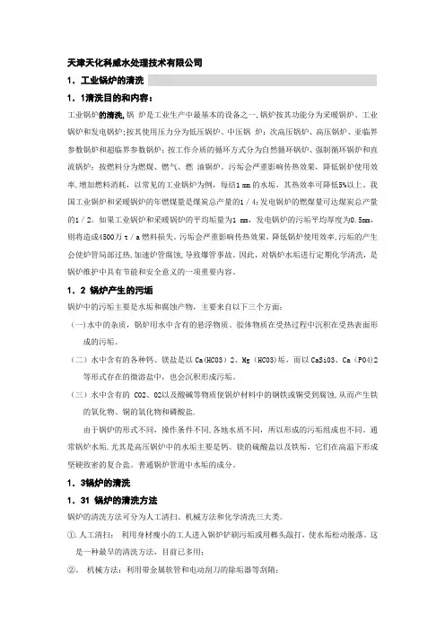 化学清洗操作手册