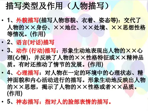 记叙文中的句子作用及赏析有用讲课ppt课件