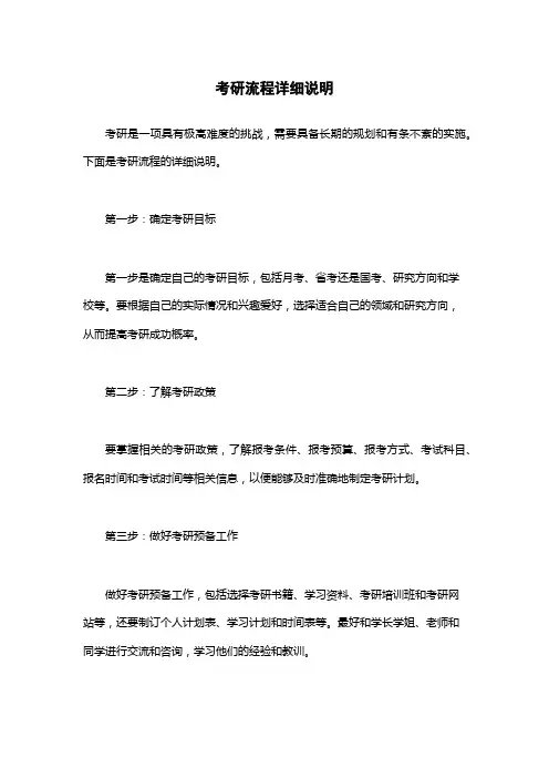 考研流程详细说明