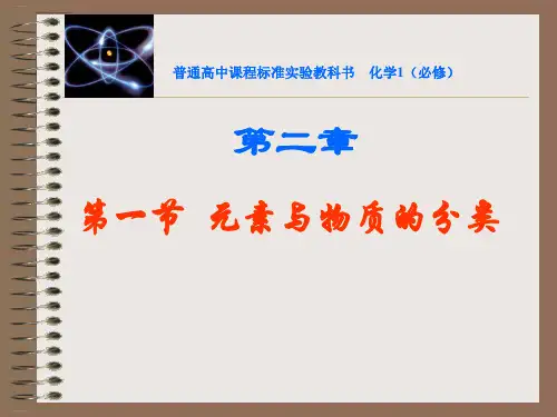 鲁科版化学必修一2.1元素与物质的分类课件