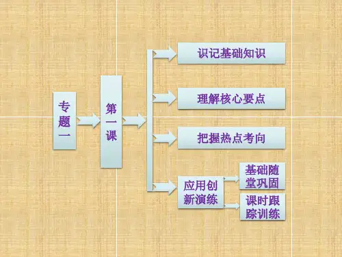 高中历史专题一第一次世界大战第一课滑向世界性大战的深渊课件人民版选修