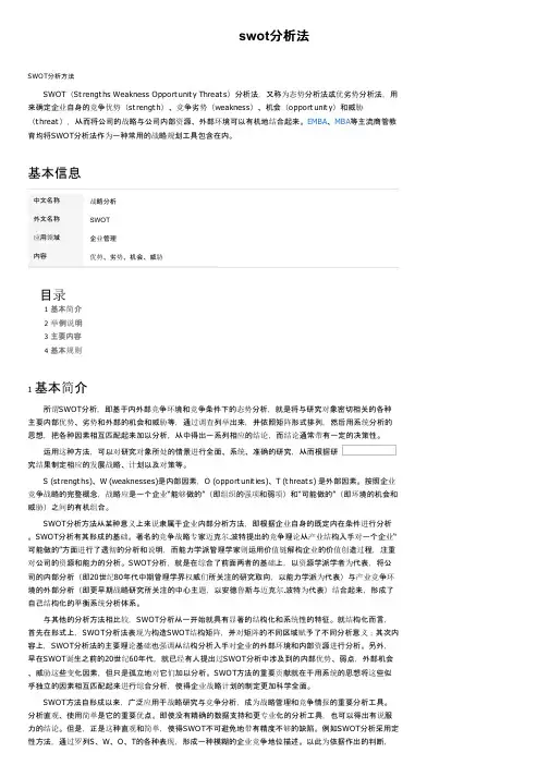 swot分析法