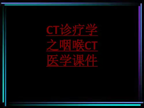 医学CT诊疗学之咽喉CT医学专题课件