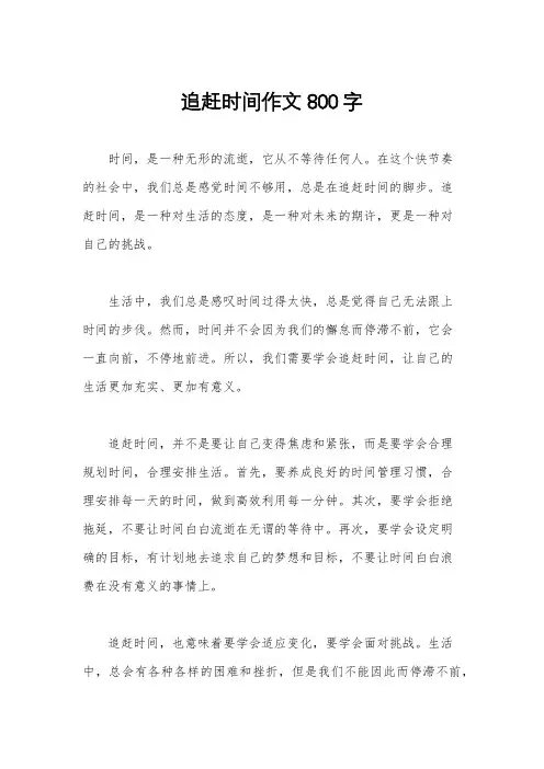 追赶时间作文800字