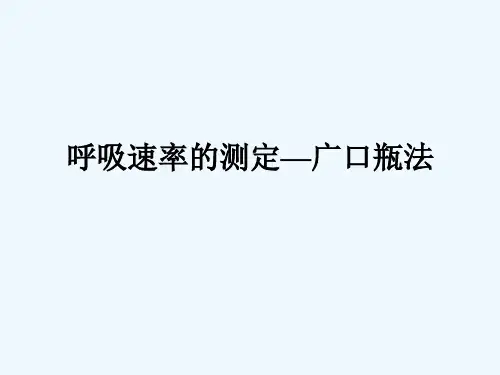 呼吸速率的测定
