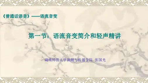 普通话--语流音变