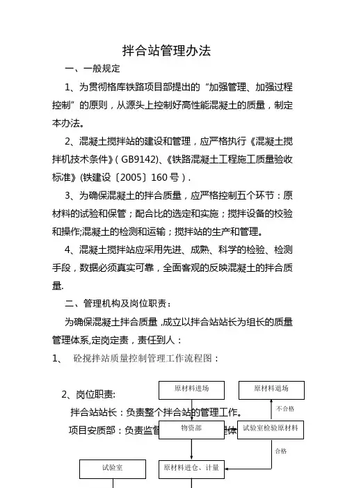 拌合站管理制度