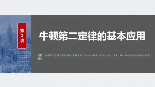 2024届高考一轮复习物理课件(新教材粤教版)：牛顿第二定律的基本应用