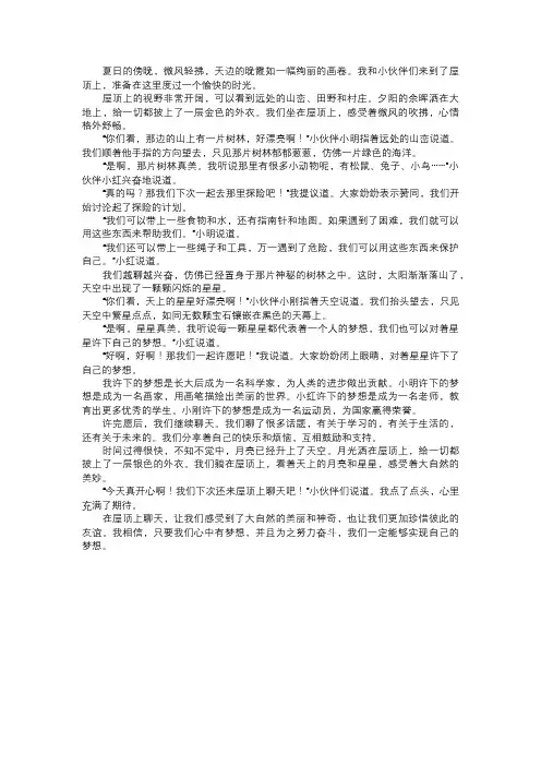 我们在屋顶上聊天