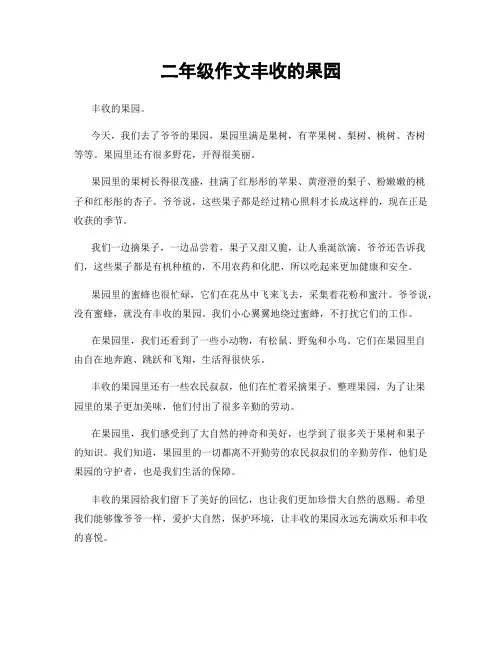 二年级作文丰收的果园