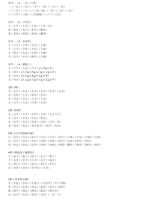 识字组词