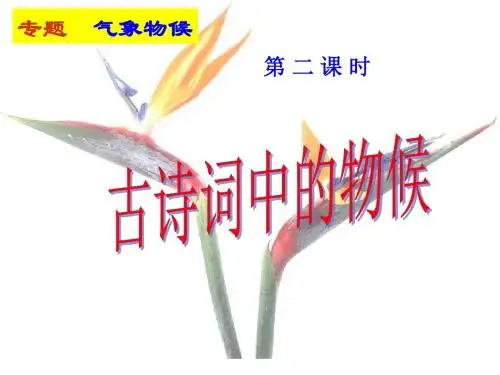 古代诗词中的物候第二课时