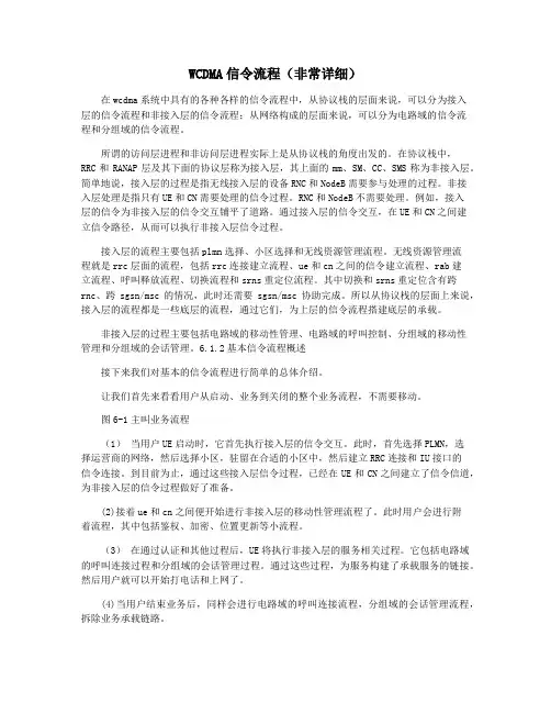 WCDMA信令流程(非常详细)