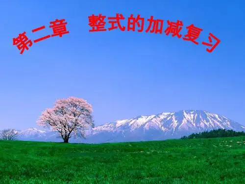 第二章节整式的加减的复习总结1