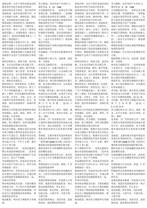 建筑结构重点