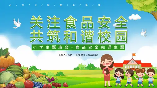小学主题班会 关注食品安全共建和谐校园(共24张PPT)