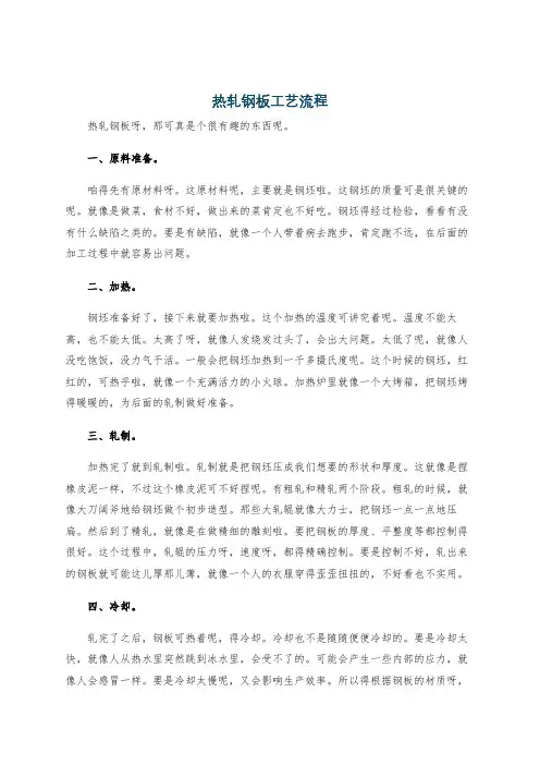 热轧钢板工艺流程