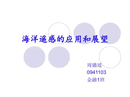 海洋遥感的应用与展望汇总