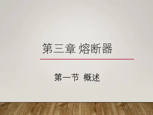 《发电厂电气设备》课件——第三章 熔断器