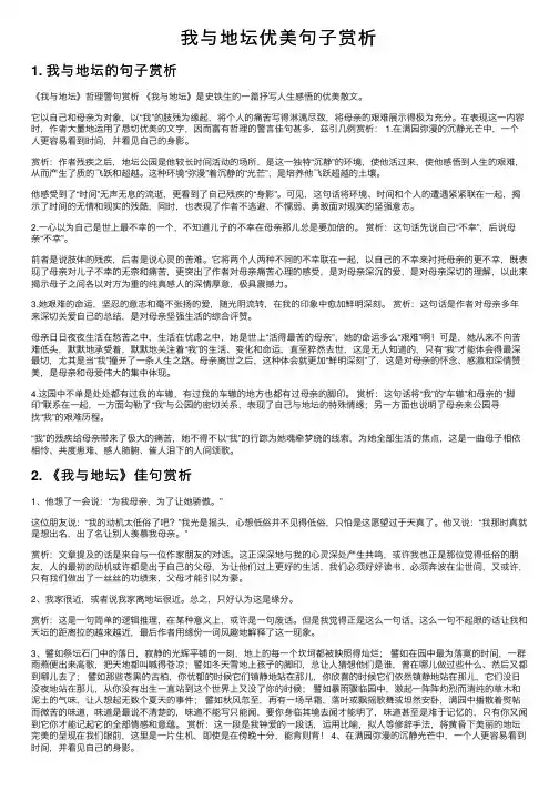 我与地坛优美句子赏析