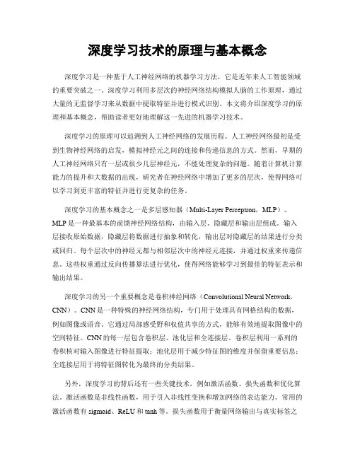 深度学习技术的原理与基本概念