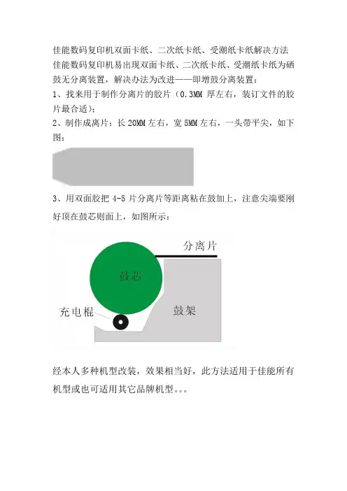 佳能IR2016、2020、2830、3300、4570双面卡纸解决