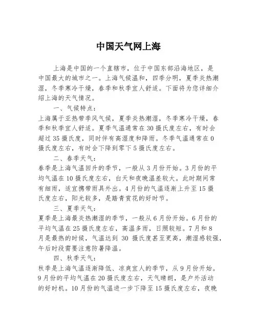 中国天气网上海