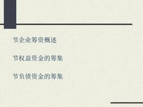 企业筹资概述(PPT64张)