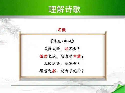 部编版八年级语文下册 3.课外古诗词背诵 PPT课件