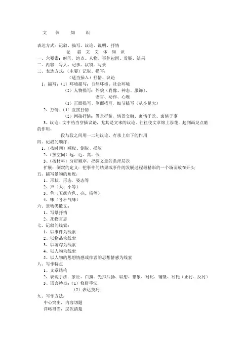 应用文文体知识