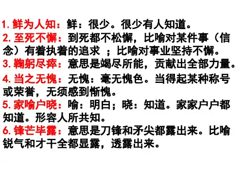 早读成语积累