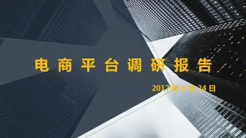 电商平台调研报告PPT课件