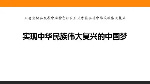 实现中华民族伟大复兴的中国梦PPT课件