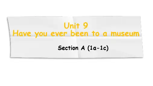 Unit9SectionA(1a1c)课件人教版英语八年级下册