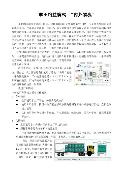 丰田精益物流--内外物流