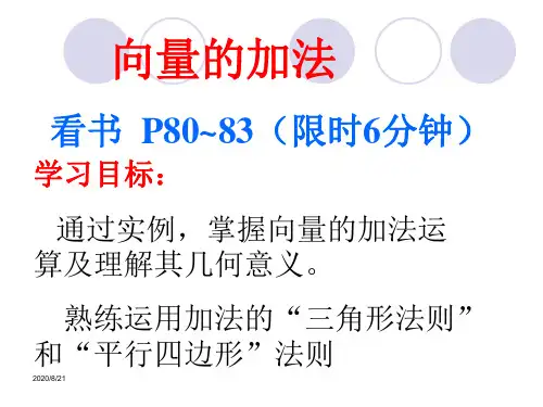 平面向量的加法PPT演示文稿(1)